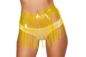 Yellow Fringed Dance Skirt