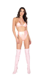 6001 - Iridescent Bikini Top with Multi Straps