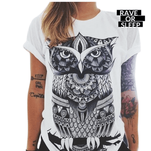 Psychedelic Owl T-Shirt Women