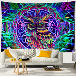 Colorful Psychedelic Owl Wall Hanging