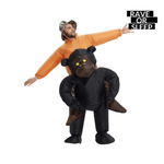 Inflatable Black Monkey and Rider Costume