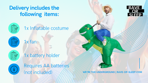 Inflatable Green Dinosaur Rider Costume