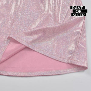 Lolly glitter pink two piece festival costume