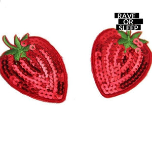 Red strawberry nipple cover sticker