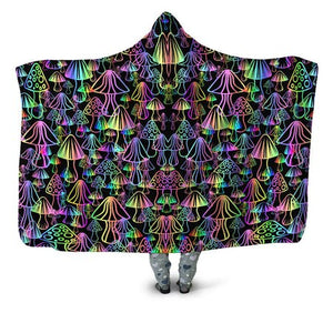 Psychedelic Mushroom Festival Blanket