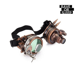 Steampunk vintage professor goggles with 2-colors lens