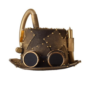 Retro Steampunk Hat with vintage goggles