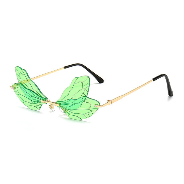 Rimless Dragonfly Wing Sunglasses