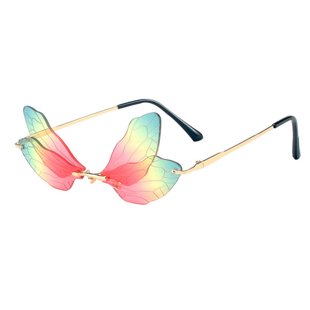 Rimless Dragonfly Wing Sunglasses