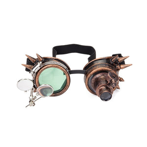 Steampunk vintage professor goggles with 2-colors lens