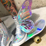 Holographic Butterfly Rave Boots