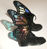 Holographic Butterfly Rave Boots