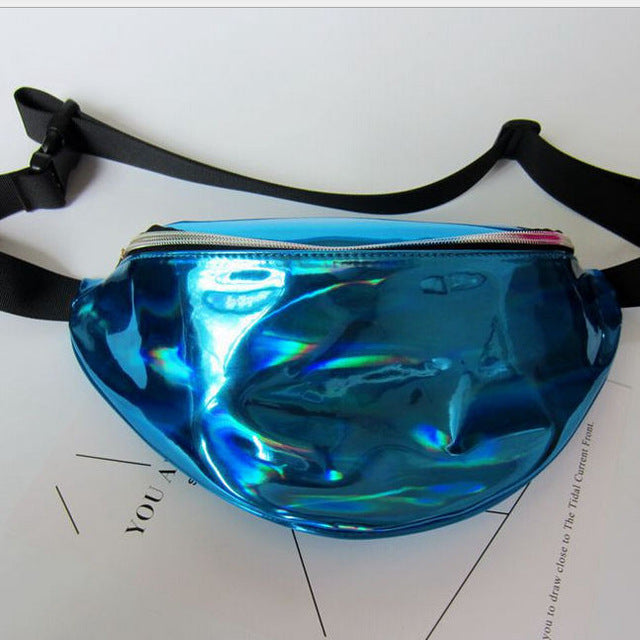 Holographic Blue Fanny Pack