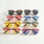 Metal Frame Heart shaped Sunglasses