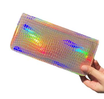 Holographic Copper Wallet with Zipper