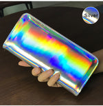 Holographic Shiny Silver Wallet with Zipper