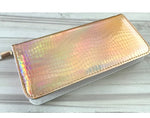 Holographic Copper Wallet with Zipper