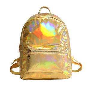 Holographic Gold Laser Backpack
